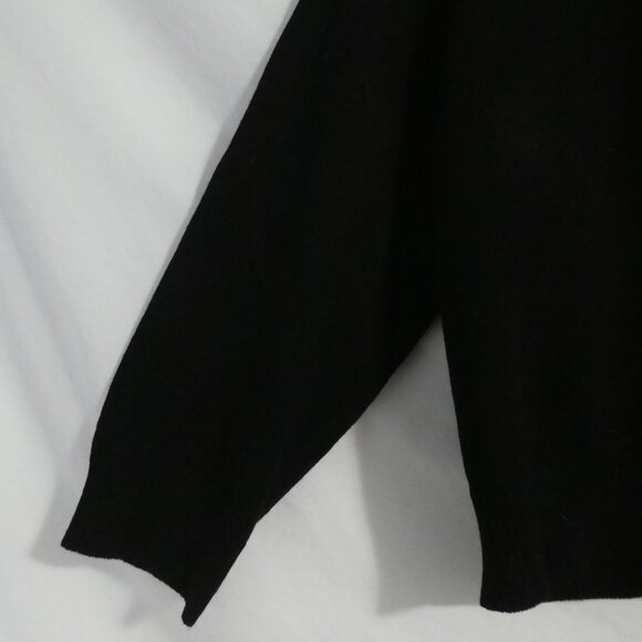 LINDA MATTHEWS NEW YORK | large | Black Open Front Lightweight Knit Cardigan - Picture 6 of 16